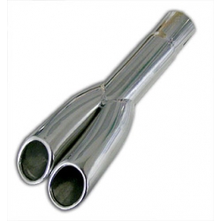 1967-69 DUAL EXHAUST TIPS - GT ROLLED LIP